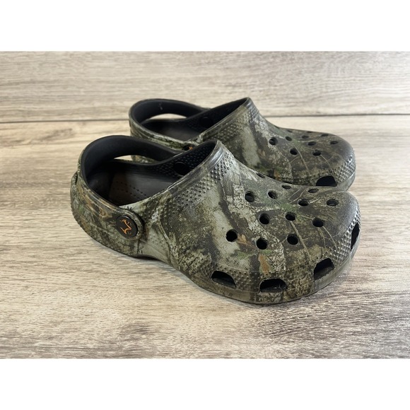 CROCS Shoes Toddler Size C13 Classic CAMO Clogs Realtree Camouflage Kids Boys - Picture 1 of 8